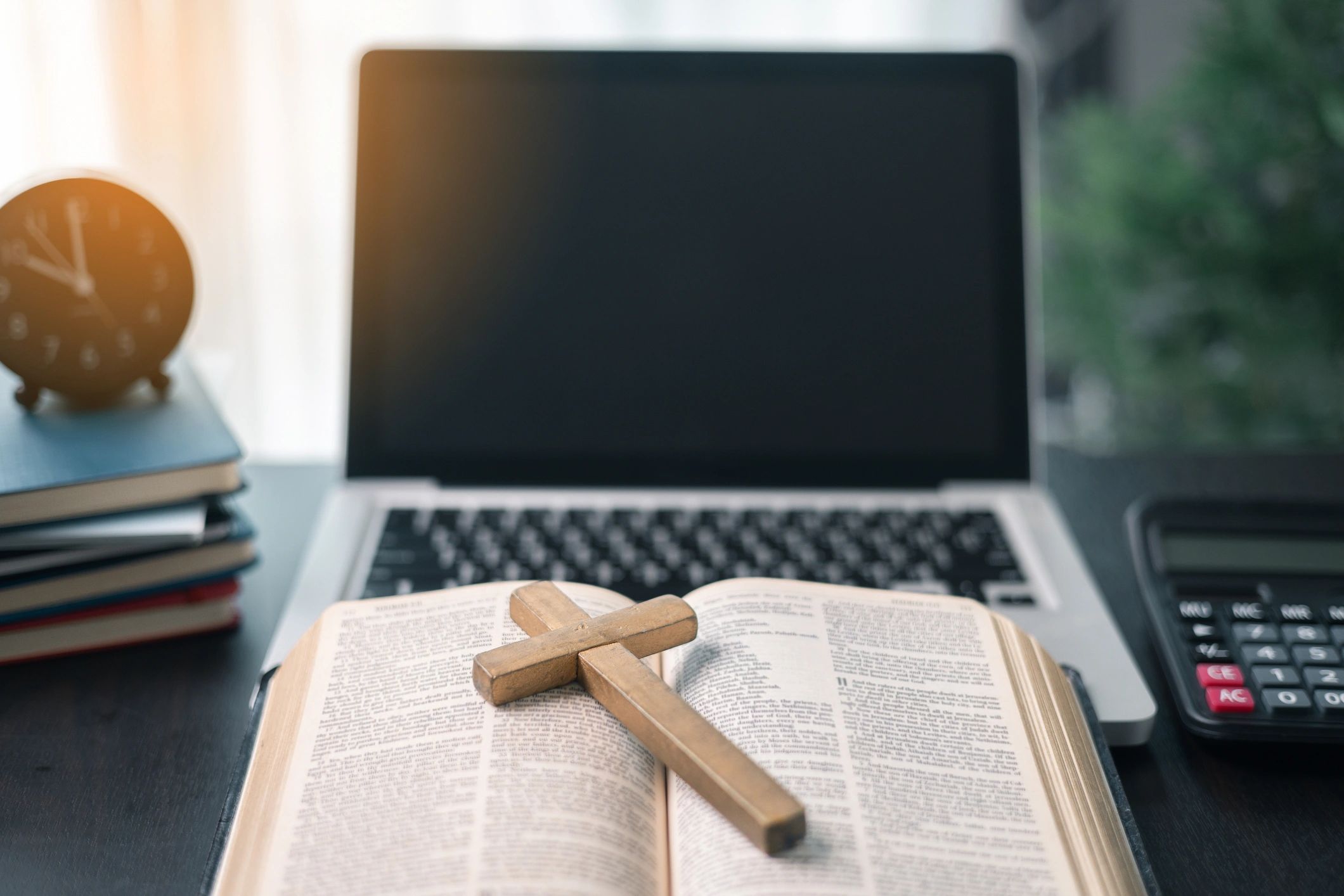 Bible on a desk used for study